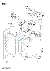 VZR1800 (E50) INTRUDER drawing RADIATOR HOSE