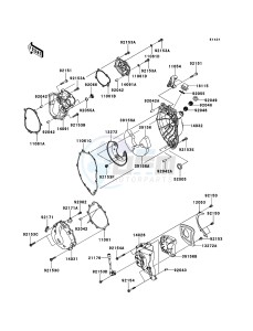 NINJA ZX-6R ZX600RDF FR GB XX (EU ME A(FRICA) drawing Engine Cover(s)