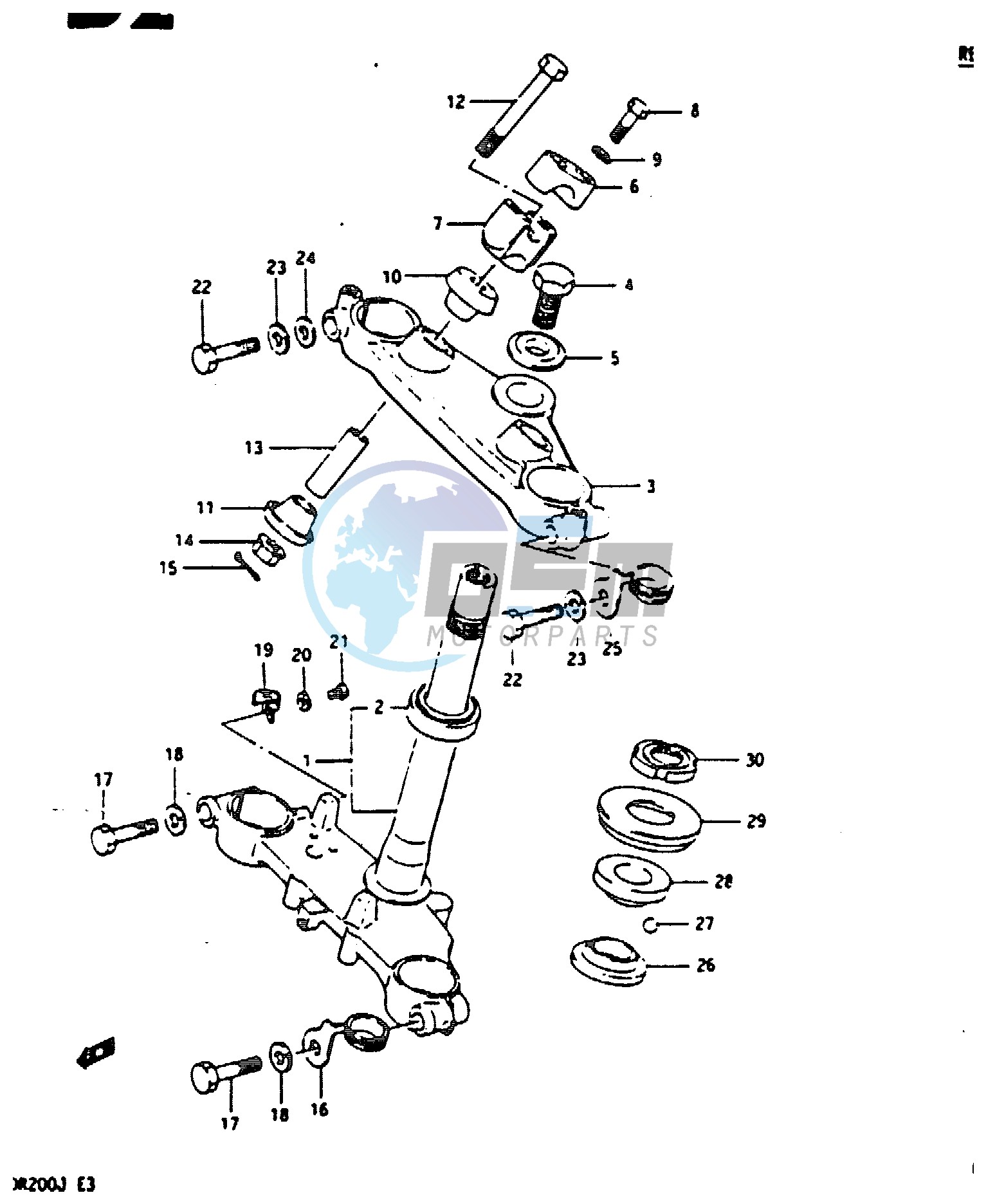 STEERING STEM (MODEL H J)