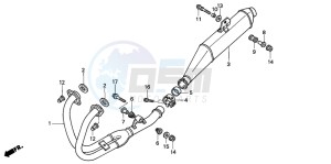 CBF500A drawing EXHAUST MUFFLER