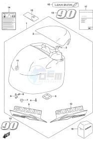 DF 90A drawing Engine Cover