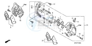 CB600F9 Europe Direct - (ED / 25K) drawing FRONT BRAKE CALIPER (CB600F/F3)