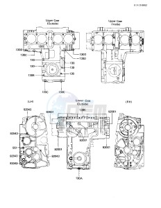 KZ 750 E (E2-E3) drawing CRANKCASE BOLT & STUD PATTERN -- 81 -82 KZ750-E2_E3- -