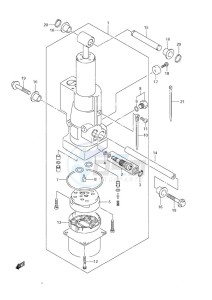 DF 9.9 drawing Trim Cylinder - Power Tilt/Tiller Handle