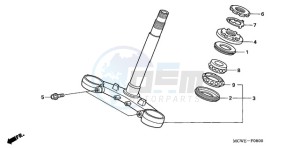 VFR8009 Europe Direct - (ED / MME TWO) drawing STEERING STEM