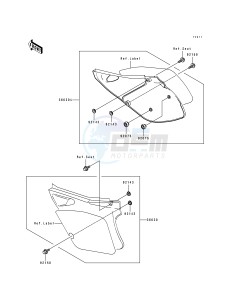 KX 250 J [KX250] (J2) [KX250] drawing SIDE COVER