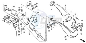 CR500R drawing EXPANSION CHAMBER