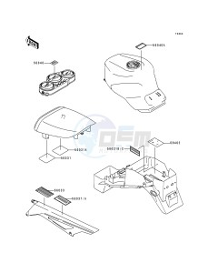 ZX 900 B [NINJA ZX-9R] (B4) [NINJA ZX-9R] drawing LABELS