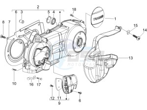 Beverly 250 (USA) USA drawing Crankcase cover - Crankcase cooling