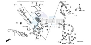 CBF1000FB drawing FR.BRAKE MASTER CYLINDER (CBF1000F)