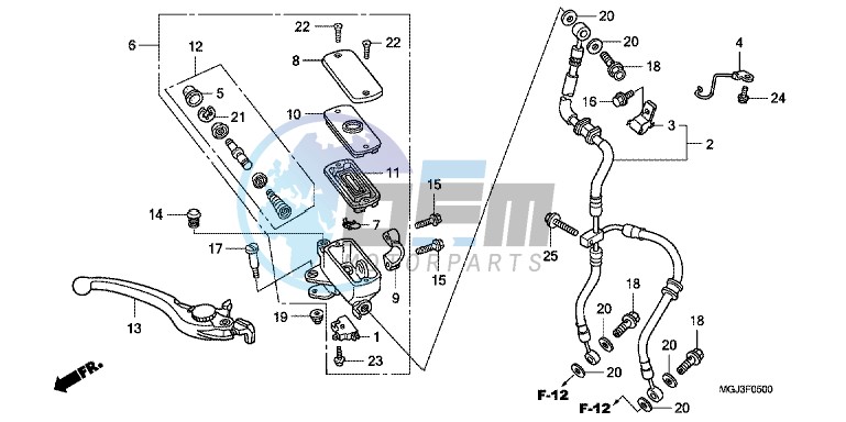 FR.BRAKE MASTER CYLINDER (CBF1000F)