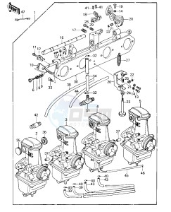 KZ 1000 E [SHAFT] (E1-E2) [SHAFT] drawing CARBURETOR ASSY -- CANADA- -