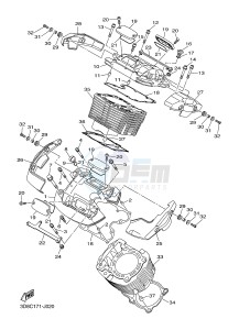 XVS1300A MIDNIGHT STAR (11C7) drawing CYLINDER