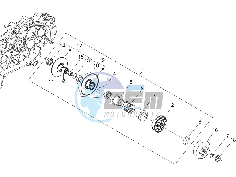 Driven pulley