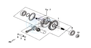 CRUISYM 250I (L8) EU drawing CRANKSHAFT  / PISTON / PISTON SPRING