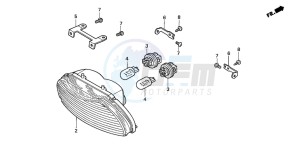 CBR600F drawing TAILLIGHT (CBR600F/F44)