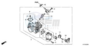 CBR125RC drawing THROTTLE BODY