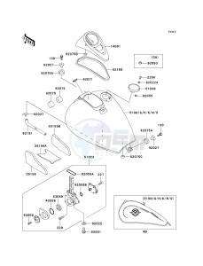 VN 800 C [VULCAN 800 DRIFTER] (C1 CAN ONLY-C2) [VULCAN 800 DRIFTER] drawing FUEL TANK