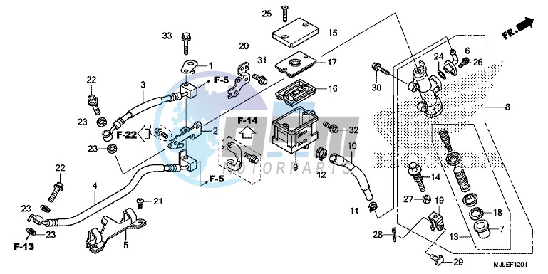 REAR BRAKE MASTER CYLINDER (NC700SD/ 750SD/ 750SA)