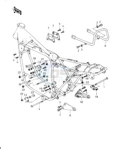 KZ 750 H [LTD] (H1) [LTD] drawing FRAME FITTINGS -- 80 H1- -