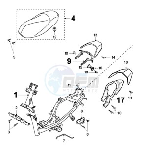 TKR MUB2A BE drawing FRAME AND SADDLE