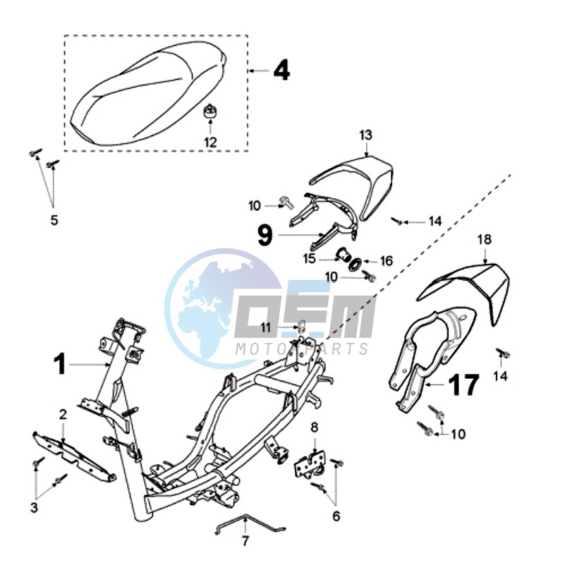 FRAME AND SADDLE