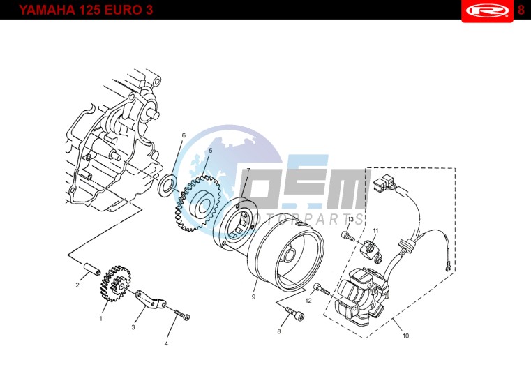 STATOR  Yamaha 125 4t Euro 3