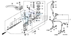 CBR1000RR9 Korea - (KO / HRC MME) drawing FR. BRAKE MASTER CYLINDER (CBR1000RR)