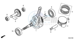 TRX500FA9 Australia - (U) drawing CRANKSHAFT/PISTON