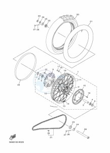 WR250F (BAKD) drawing REAR WHEEL