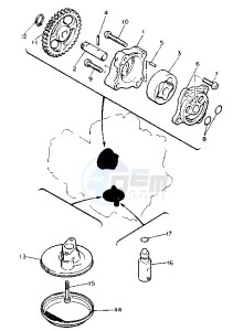 XJ S DIVERSION 600 drawing OIL PUMP