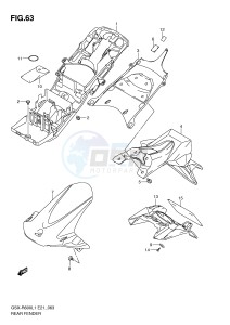 GSX-R600 (E21) drawing REAR FENDER (GSX-R600L1 E24)