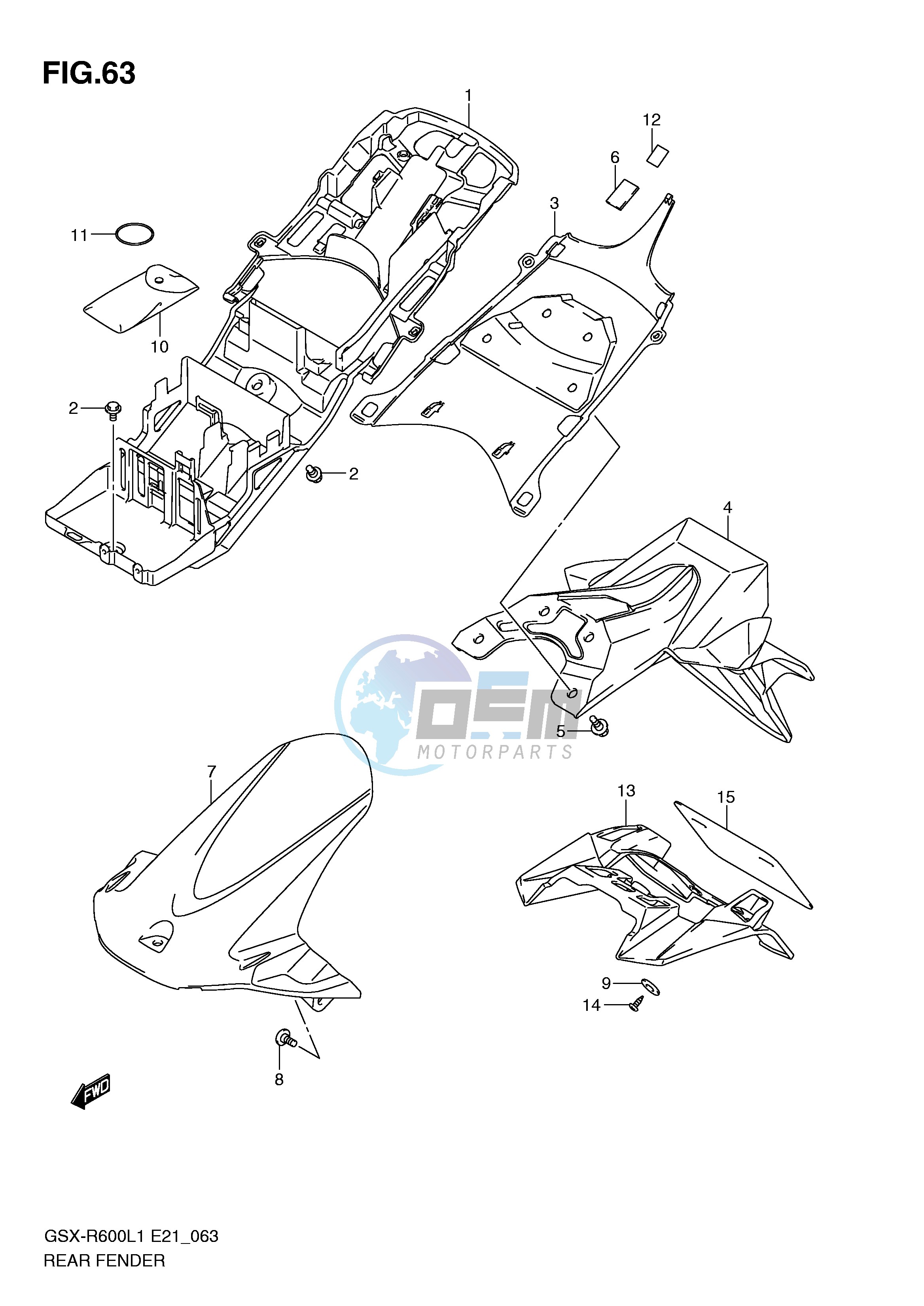 REAR FENDER (GSX-R600L1 E24)