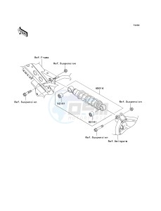 KLX 110 A (KLX110 MONSTER ENERGY) (A6F-A9FA) A8F drawing SHOCK ABSORBER-- S- -