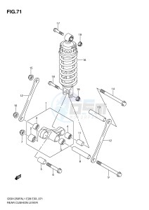 GSX1250FA (E28) drawing REAR CUSHION LEVER (GSX1250FAL1 E33)