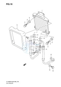 VL1500 (E3-E28) drawing OIL COOLER