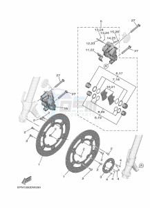 TRACER 9 GT MTT890D (BAP1) drawing FRONT BRAKE CALIPER