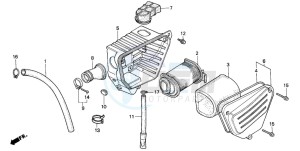 CM125C drawing AIR CLEANER (1)