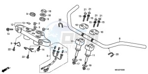 VT750C9 Europe Direct - (ED / MME) drawing HANDLE PIPE/TOP BRIDGE