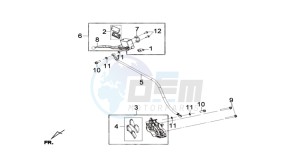 GTS 300i 2012 drawing BRAKE CALIPER FOR / BRAKE LEVER CPL