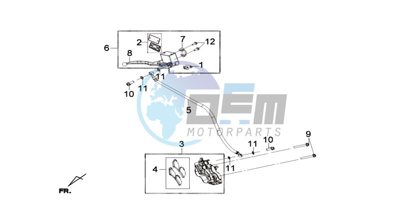 BRAKE CALIPER FOR / BRAKE LEVER CPL