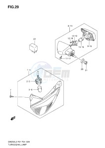 Inazuma GW250 drawing TURNSIGNAL LAMP