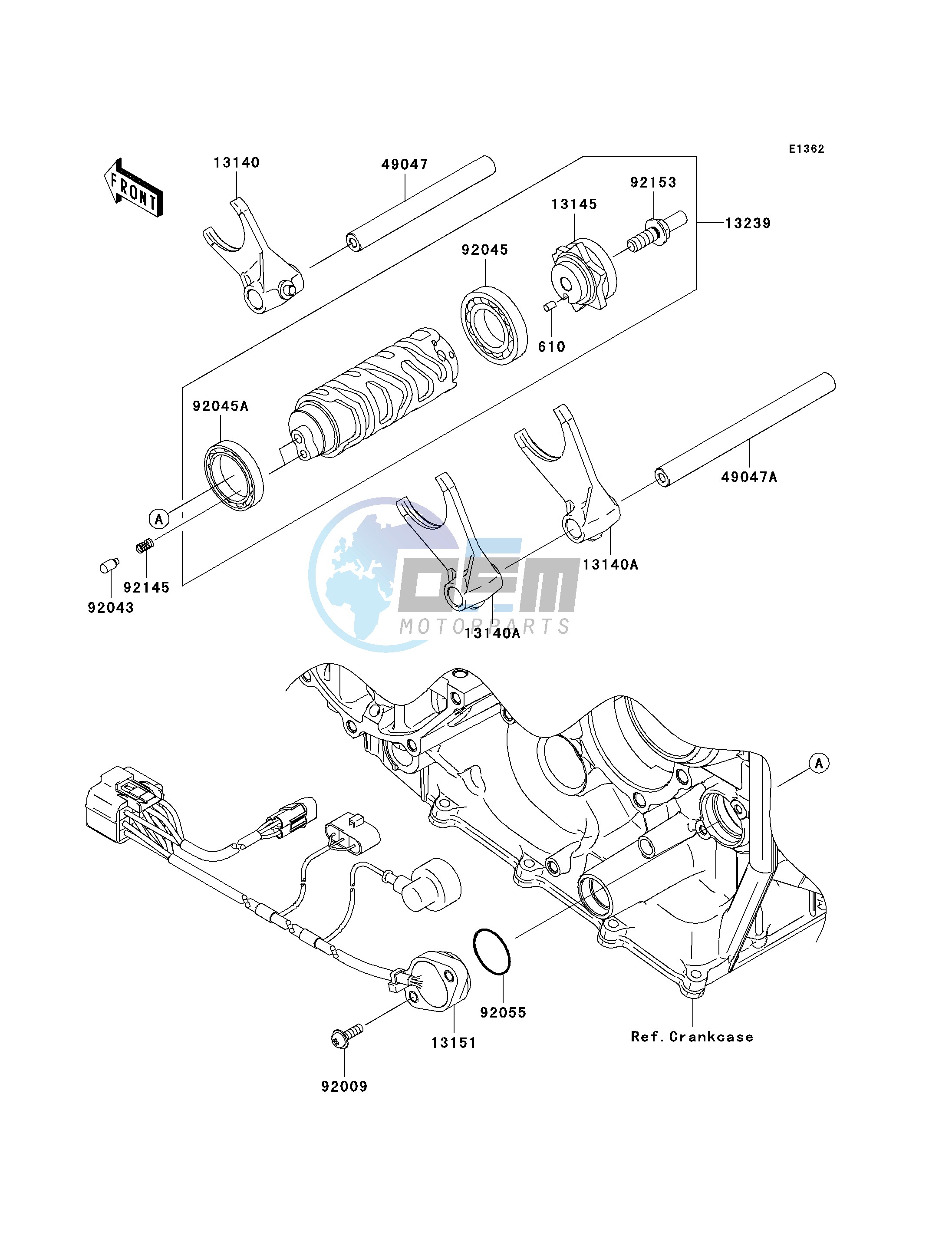 GEAR CHANGE DRUM_SHIFT FORK-- S- -