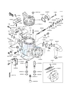 KX 250 K [KX250] (K5) [KX250] drawing CYLINDER HEAD_CYLINDER