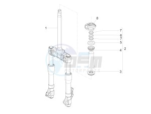 BEVERLY 350 ST 4T 4V IE ABS E4 (NAFTA) drawing Fork/steering tube - Steering bearing unit