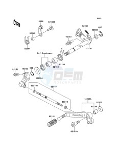 Z1000 ZR1000DDFA FR GB XX (EU ME A(FRICA) drawing Gear Change Mechanism