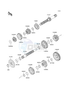 KLX 140 A [KLX140] (A8F-A9FA) A8F drawing TRANSMISSION