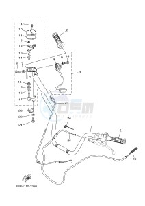 YFM450FWBD KODIAK 450 EPS (BB5A) drawing STEERING HANDLE & CABLE