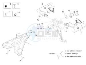 RS 125 REPLICA 4T E4 ABS (EMEA) drawing Rear lights