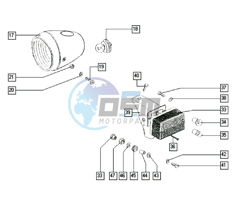 Head lamp-rear lamp-turn lamp